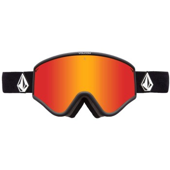 Volcom YAE Goggle - Ski/Snowboard Goggles - Matt Black/Red Chrome 
