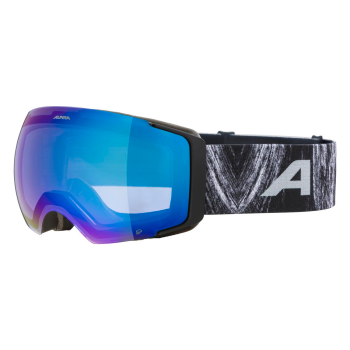Alpina Falera Mag Q + Extra Φακός - Μάσκα ski/snowboard - Black Glacier Matt/Blue Lens