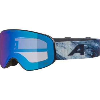ALPINA Fernie Junior Q-Lite Mirror - Παιδική Μάσκα Ski/Snowboard - Black Blue matt/Blue mirror