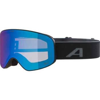 ALPINA Fernie Junior Q-Lite Mirror - Παιδική Μάσκα Ski/Snowboard - Black matt/Blue mirror