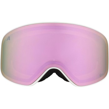 ALPINA Fernie Junior Q-Lite Mirror - Παιδική Μάσκα Ski/Snowboard - White Flower matt/Rose mirror