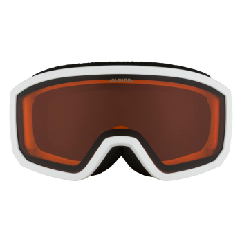 ALPINA Scarabeo Junior - Παιδική Μάσκα Ski/Snowboard - White Matt/Orange Lens