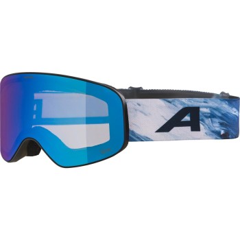 ALPINA Slope Quattroflex-Lite - Μάσκα Ski/Snowboard - Black Blue 883 matt /Blue Mirror