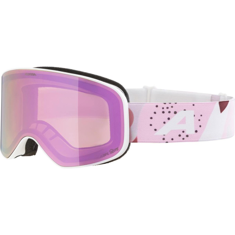ALPINA Slope Quattroflex-Lite - Μάσκα Ski/Snowboard - White Rose matt /Rose Mirror
