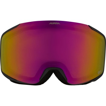 ALPINA Taos Q-Lite - Μάσκα Ski/Snowboard - Black Matt 834 /Red mirror