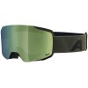 ALPINA Taos Q-Lite - Μάσκα Ski/Snowboard - Black Olive Matt/Green mirror