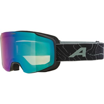 ALPINA Taos Q-Lite - Μάσκα Ski/Snowboard - Black Willow Green Matt/Green mirror