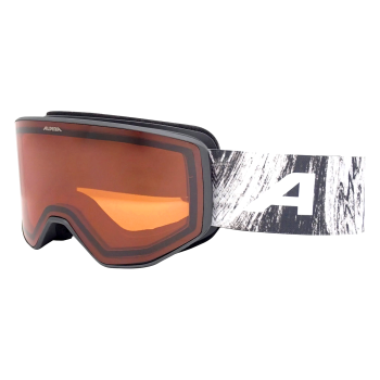 Alpina Venet - Μάσκα ski/snowboard - Black Glacier Matt/Orange Lens