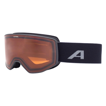 Alpina Venet - Μάσκα ski/snowboard - Black Matt/Orange Lens
