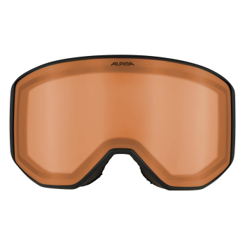 Alpina Venet - Μάσκα ski/snowboard - Black Matt/Orange Lens