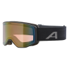 Alpina Venet Q - Μάσκα ski/snowboard - Black Matt/Red Lens