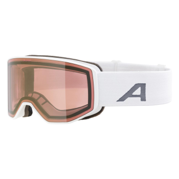 Alpina Venet Q - Μάσκα ski/snowboard - White Matt/Gold Lens