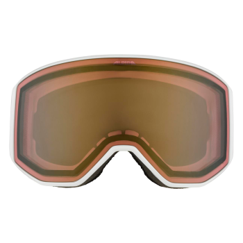 Alpina Venet Q - Μάσκα ski/snowboard - White Matt/Gold Lens