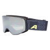 Alpina Venet Qlite - Μάσκα ski/snowboard - LitOff Black Yellow/Silver Lens