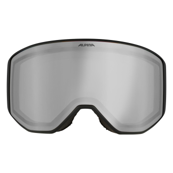 Alpina Venet Qlite - Μάσκα ski/snowboard - LitOff Black Yellow/Silver Lens