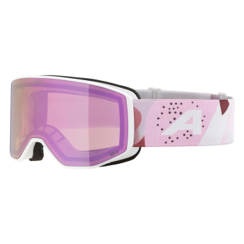 Alpina Venet Qlite - Μάσκα ski/snowboard - White Rose Matt/Rose Lens
