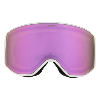 Alpina Venet Qlite - Μάσκα ski/snowboard - White Rose Matt/Rose Lens