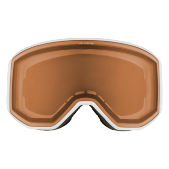Alpina Venet - Μάσκα ski/snowboard - White Matt/Orange Lens