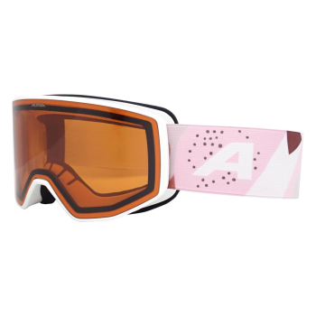 Alpina Venet - Μάσκα ski/snowboard - White Rose Matt/Orange Lens