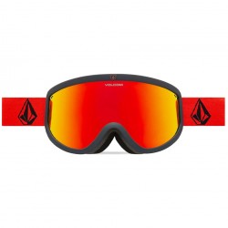 Volcom Footprints + (Eξτρα Φακός - Rose) - Μάσκα Ski/Snowboard - Crimson Cobalt/Red Chrome
