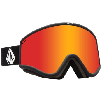 Volcom YAE Goggle - Ski/Snowboard Goggles - Matt Black/Red Chrome 