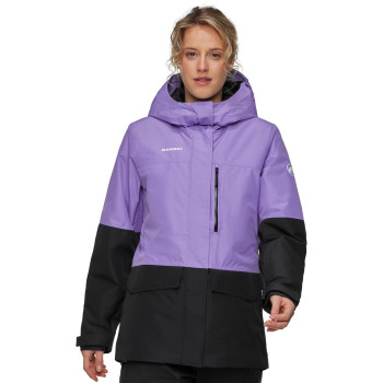 Mammut Fall Line HS Thermo Hooded Jacket - Women's insulated ski jacket - Lavandin-black