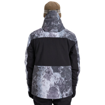 QUIKSILVER Sycamore Printed Insulated 20K - Men's Snow Jacket - Thermostamp Grayscale