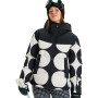ROXY Alofted 2 Puffy 15K- Snow Puffer Jacket for Women - True Black Big Dots