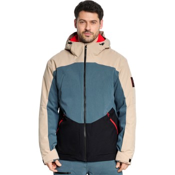 ZIENER Tobin Insulated 10K - Men's snow Jacket - Iron Sky Cord/Black