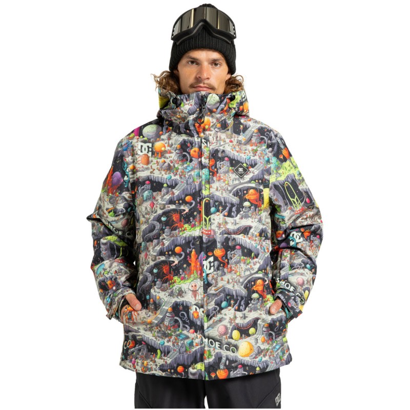 DC Basis Print 2 insulated 10K- Ανδρικό Snow Jacket - Outer World Black