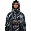 Napapijri Rainforest Next Aop Print - Ανδρικό μπουφάν - Black FZN