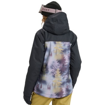 ROXY Jetty Block 3 - Γυναικείο Ski/Snowboard Jacket - Frost Gray Pinetrees