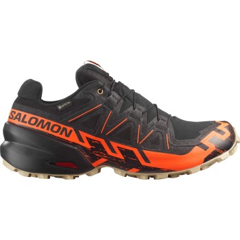 SALOMON SPEEDCROSS 6 GTX- Men's Trail Running shoes - Black/Shocking Orange/White pepper