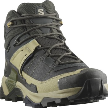 SALOMON X-Ultra 5 Mid Gore-Tex - Ανδρικά μποτάκια πεζοπορίας - Peat / Gray Green