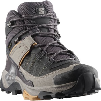 SALOMON X-Ultra 5 Mid Gore-Tex - Γυναικεία μποτάκια πεζοπορίας - Nine Iron/Gull/Soft clay