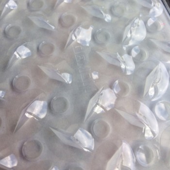 Demon Diamond Plate Stomp Pad - Snowboard Stomp Pad- Clear 