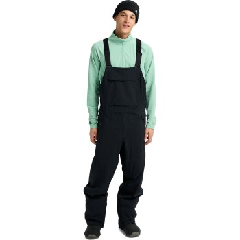 BURTON Men's Reserve 2L Bib Pants 20K Shell - Men's snowboard Pant - True Black