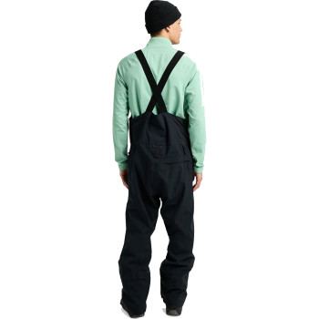 BURTON Men's Reserve 2L Bib Pants 20K Shell - Men's snowboard Pant - True Black