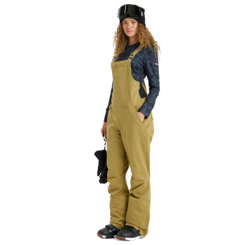 Roxy Rideout Snow Bib 20K Insulated - Women's Bib Snow Pant - Fennel Seed