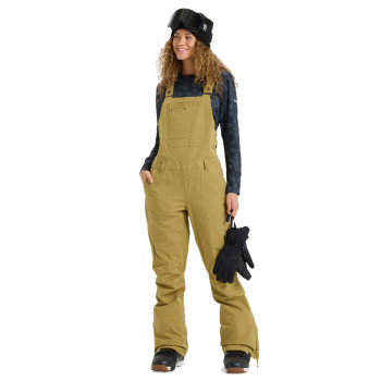 Roxy Rideout Snow Bib 20K Insulated - Women's Bib Snow Pant - Fennel Seed
