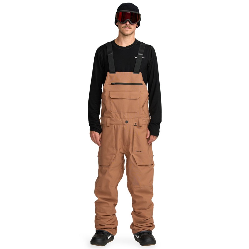 VOLCOM Roan Bib Overall - Ανδρικό παντελόνι Snow - Terra Brown