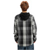 DC Ruckus - Hooded Long Sleeve Flannel Shirt - Black