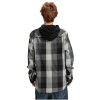 DC Ruckus - Hooded Long Sleeve Flannel Shirt - Black