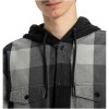 DC Ruckus - Hooded Long Sleeve Flannel Shirt - Black