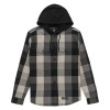DC Ruckus - Hooded Long Sleeve Flannel Shirt - Black