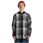 DC Ruckus - Hooded Long Sleeve Flannel Shirt - Black
