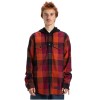 DC Ruckus - Hooded Long Sleeve Flannel Shirt - Picante