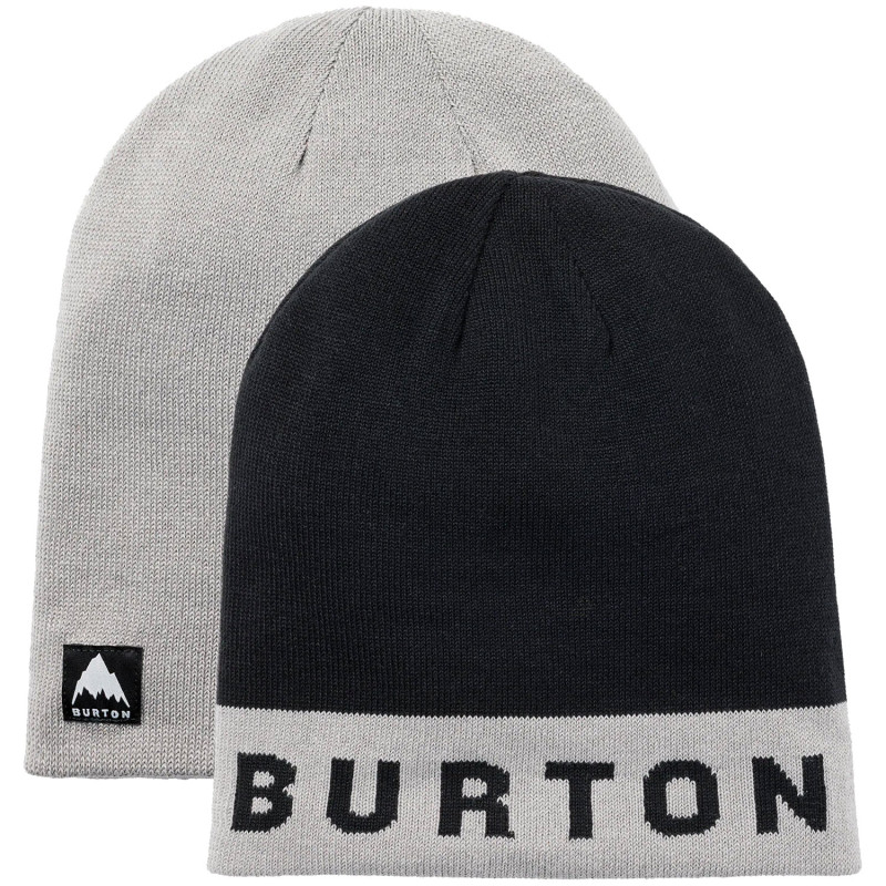 Burton Recycled Billboard Beanie - Reversible Beanie - Sharkskin/True Black