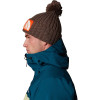 The North Face Heritage Ski Tuke Beanie - Smokey Brown/TNF Orange/White Dune