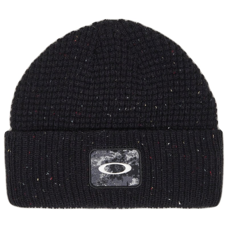 Oakley Ellipse Patch Waffle Beanie - Unisex Σκούφος - Blackout